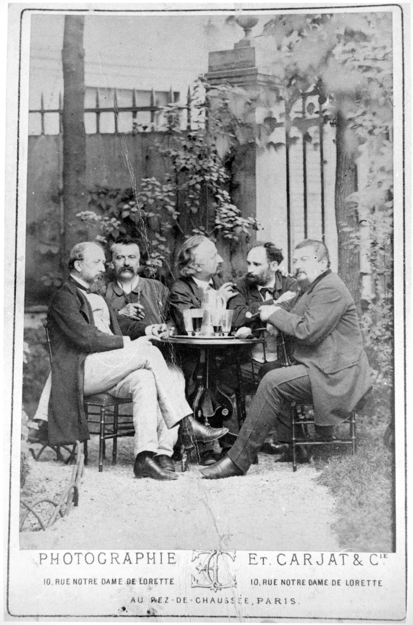 Manet (toinen oikealta) poliittisten ystäviensä kanssa tekijältä French Photographer