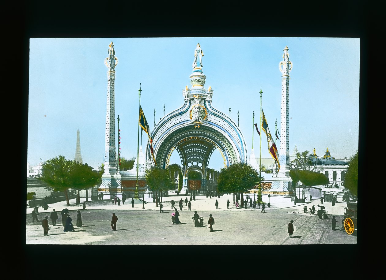 Pariisin näyttely: Man Entrance Gate, Pariisi, Ranska, 1900 (lyhtyliuku) tekijältä French Photographer