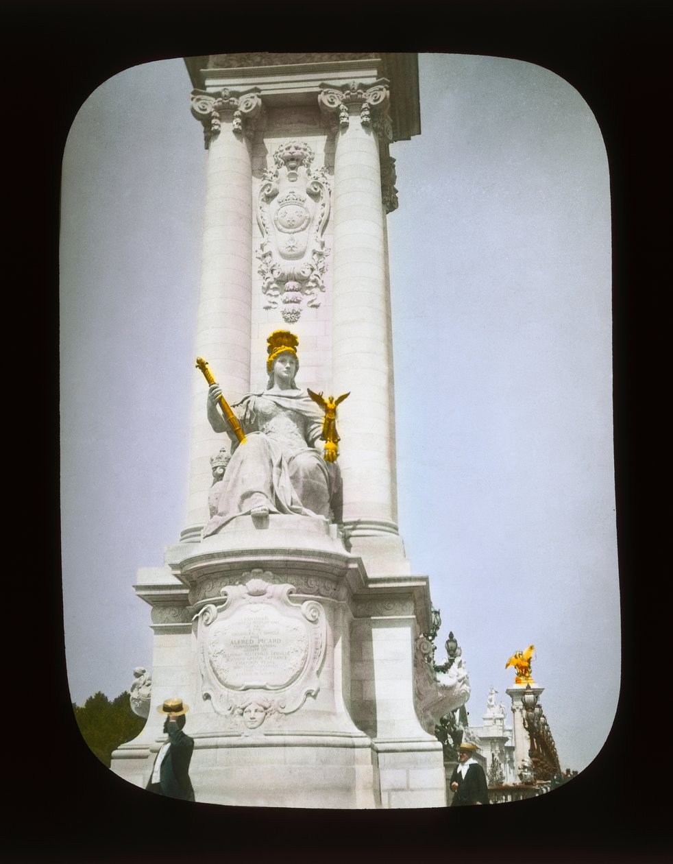 Pariisin näyttely: Pont Alexandre III, Pariisi, 1900 (lyhtyliukumäki) tekijältä French Photographer