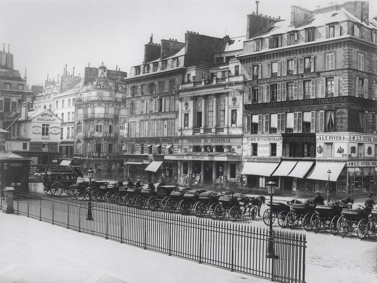 Place de la Bourse, Pariisi, n. 1860-70 tekijältä French Photographer