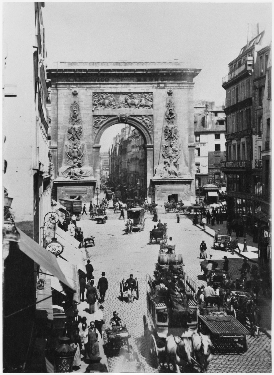 Porte Saint-Denis, Pariisi, noin 1880 tekijältä French Photographer