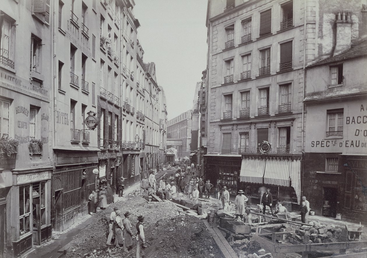 Viemäröintitehdas Rue de la Bucheriella Pariisissa, 1889 tekijältä French Photographer