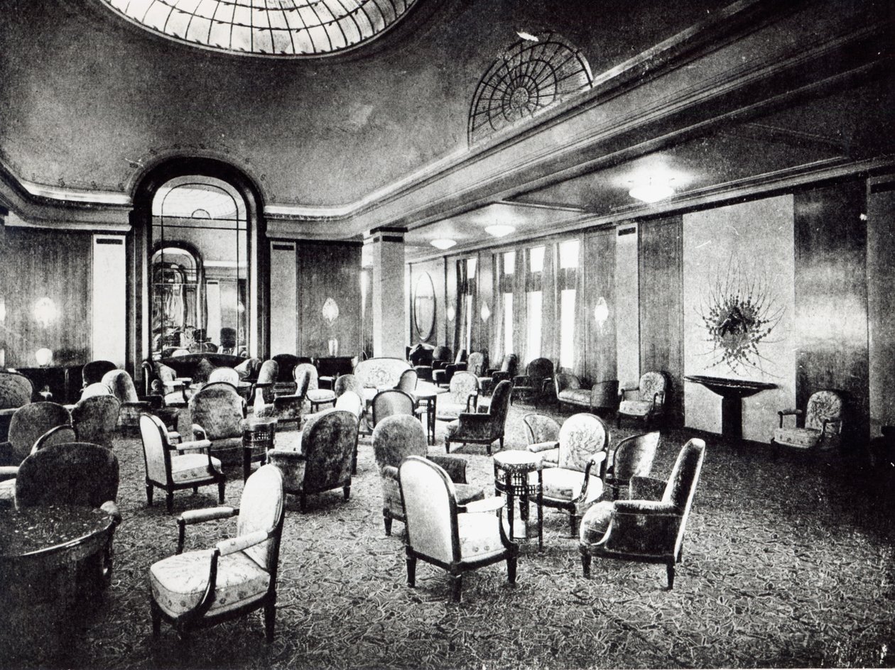 The Large Saloon Ocean Linerissa Paris, heinäkuu 1921 tekijältä French Photographer