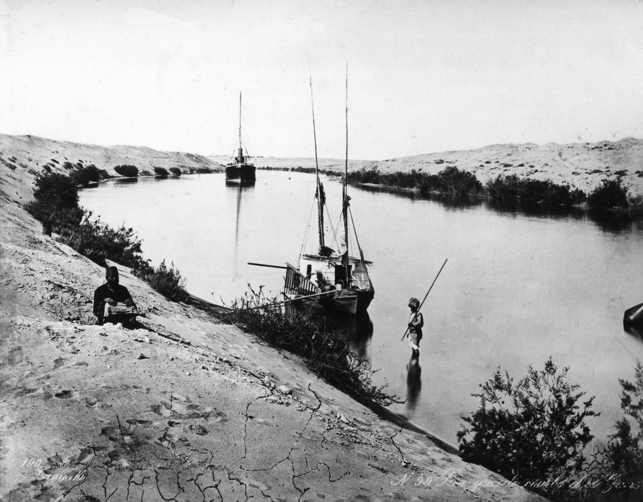 Suezin kanava, noin 1875 tekijältä French Photographer