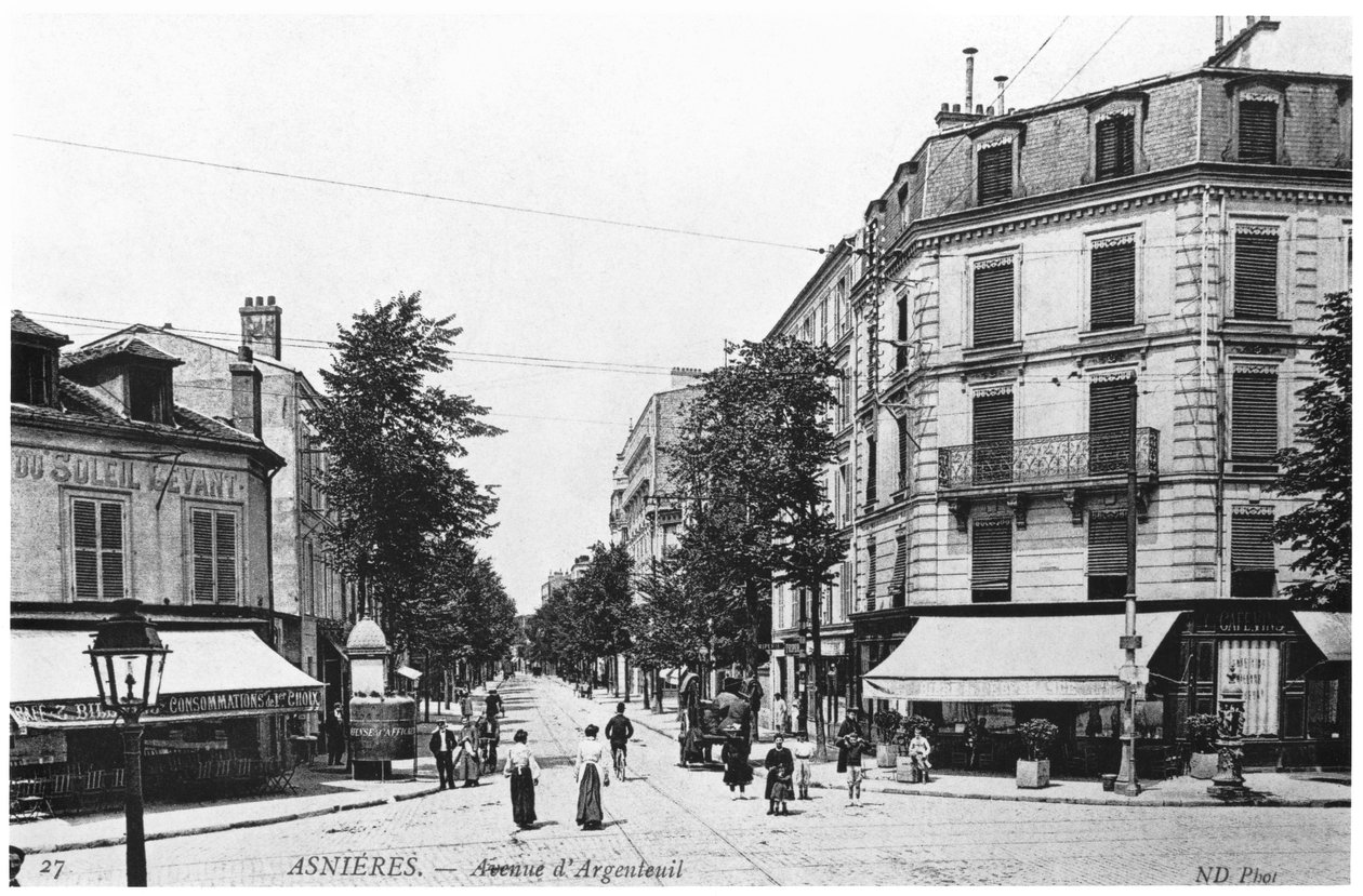Näkymä Asnieresiin, Avenue dArgenteuil, n. 1900 tekijältä French Photographer