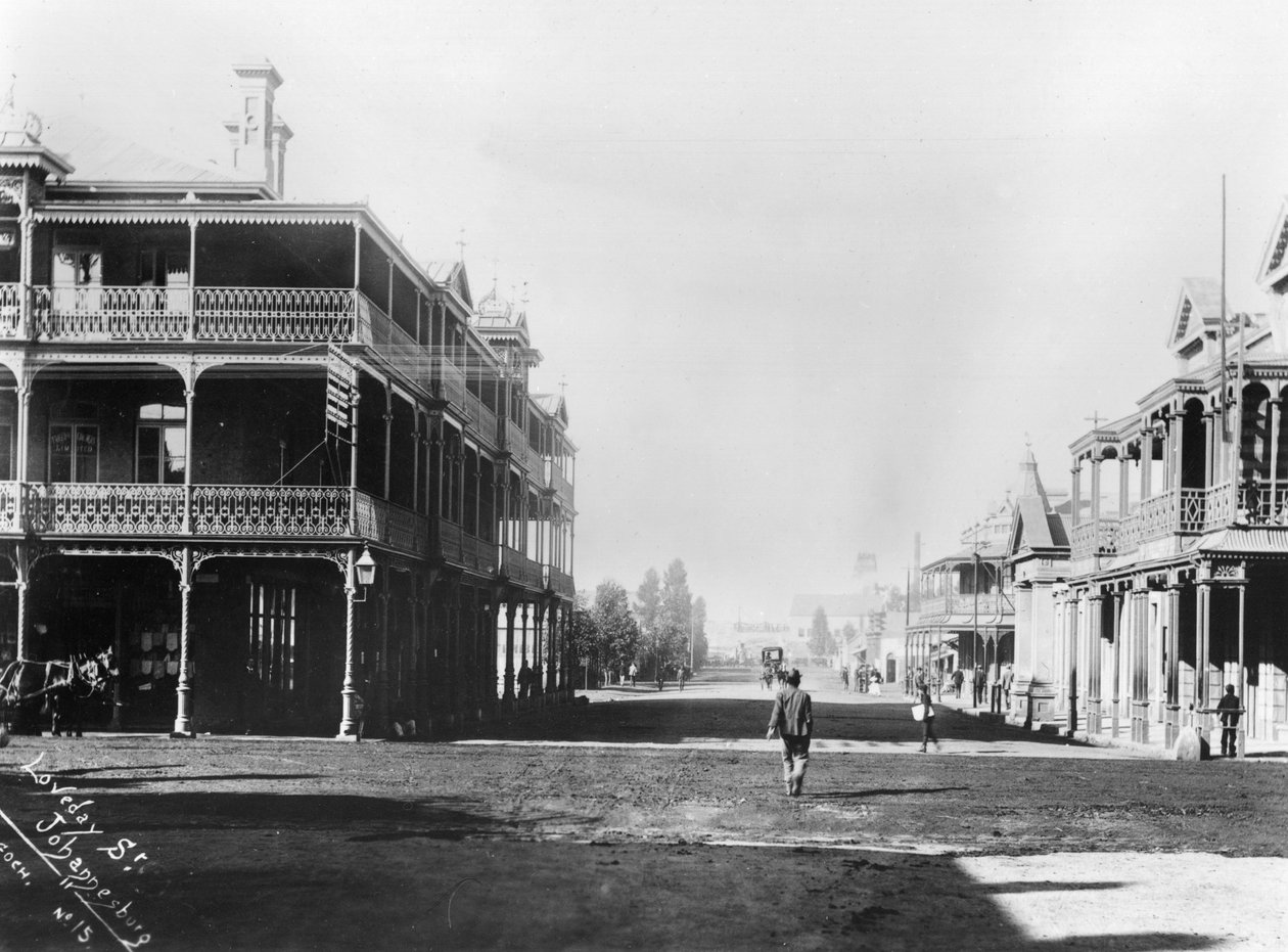 Näkymä Johannesburgista, noin 1900 tekijältä French Photographer