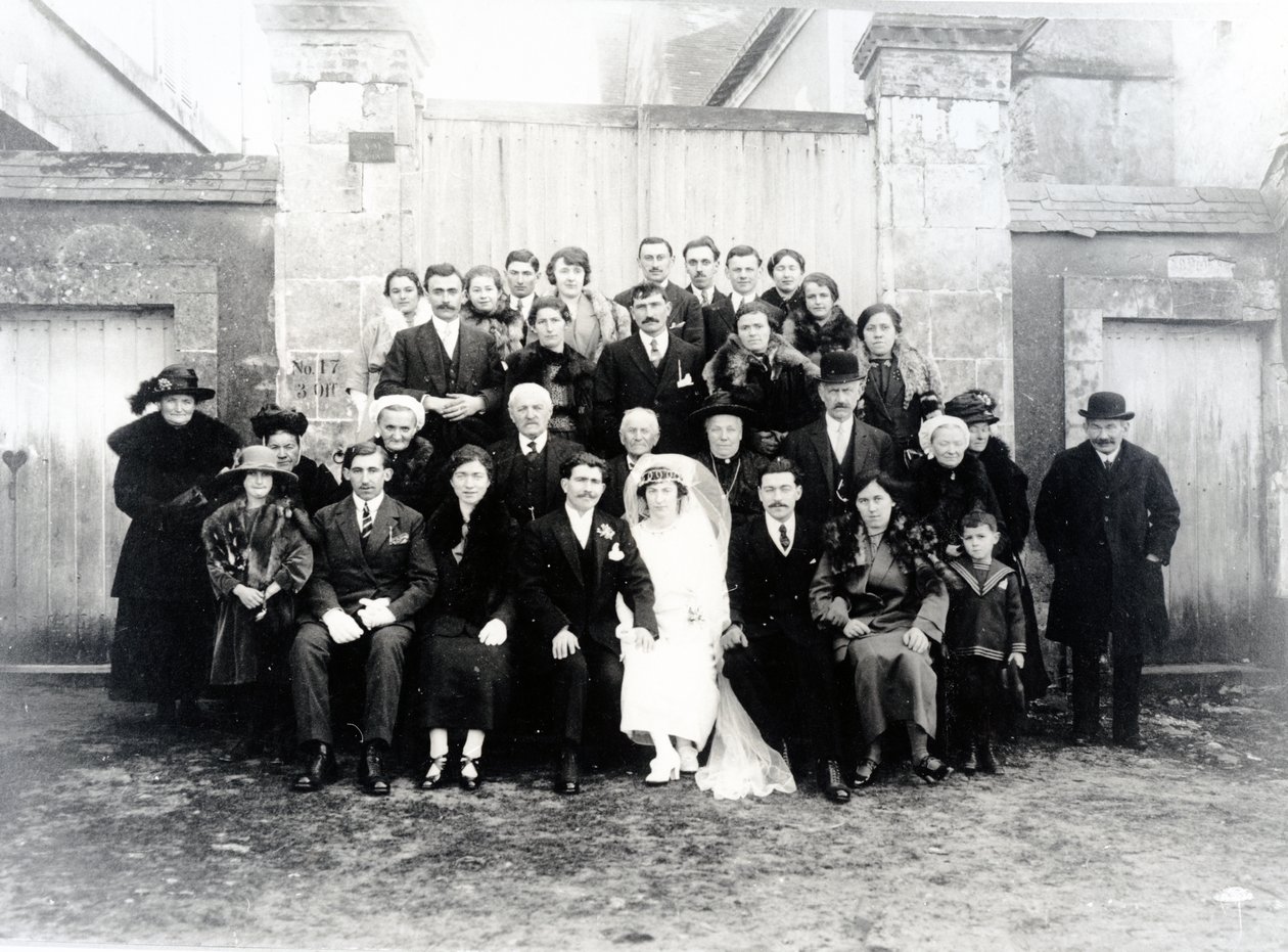 Hääkuva Sarthen alueella Ranskassa, noin 1920 tekijältä French Photographer