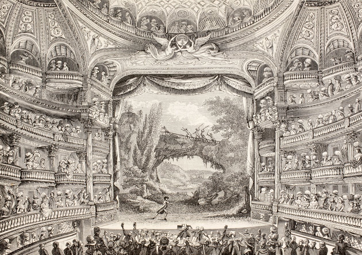 Vuoden 1789 esitys Theater des Varietes-Amusantesissa, 1875 tekijältä French School