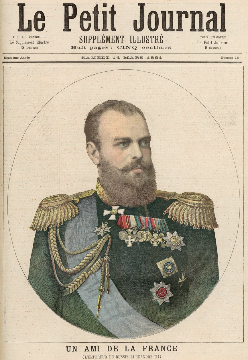 Ranskan ystävä, "Le Petit Journal", 14. maaliskuuta 1891 tekijältä French School