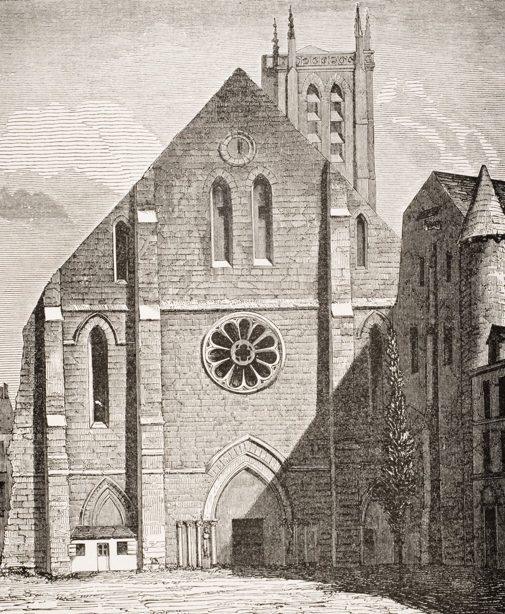 Sainte Genevieven luostari, Pariisi, Paul Lacroixin (1806-84) Le Moyen Age et La Renaissance -teoksesta, julkaistu 1847 tekijältä French School