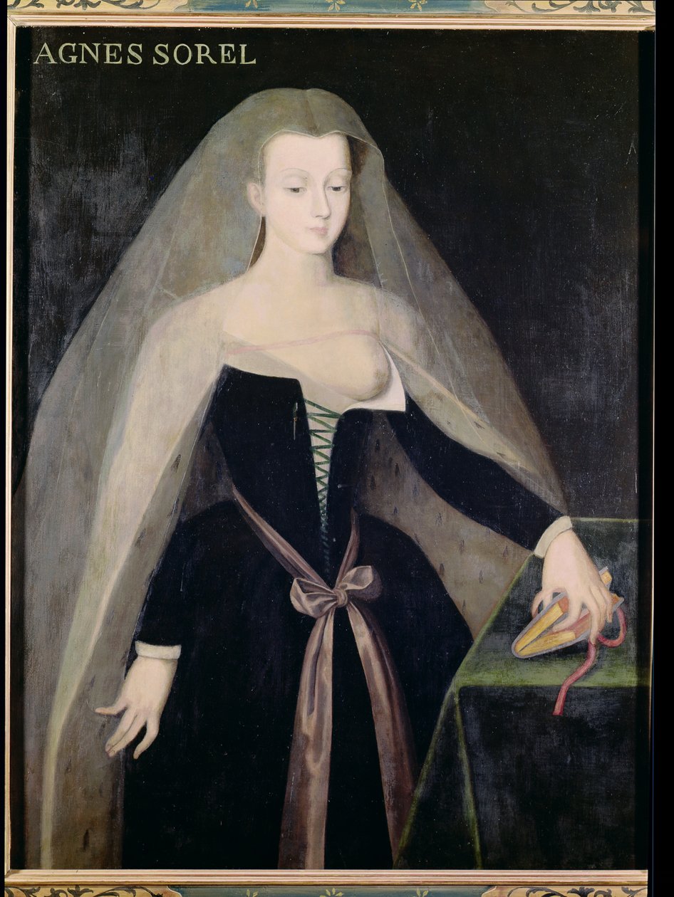 Agnes Sorel (n. 1422-50) Kaarle VII:n (1403-61) suosikki tekijältä French School
