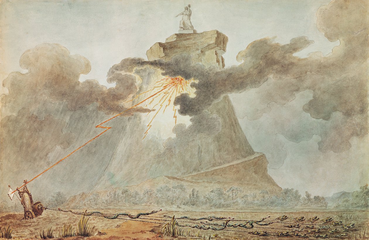Allegoria 10. elokuuta 1792 (värikaiverrus) tekijältä French School