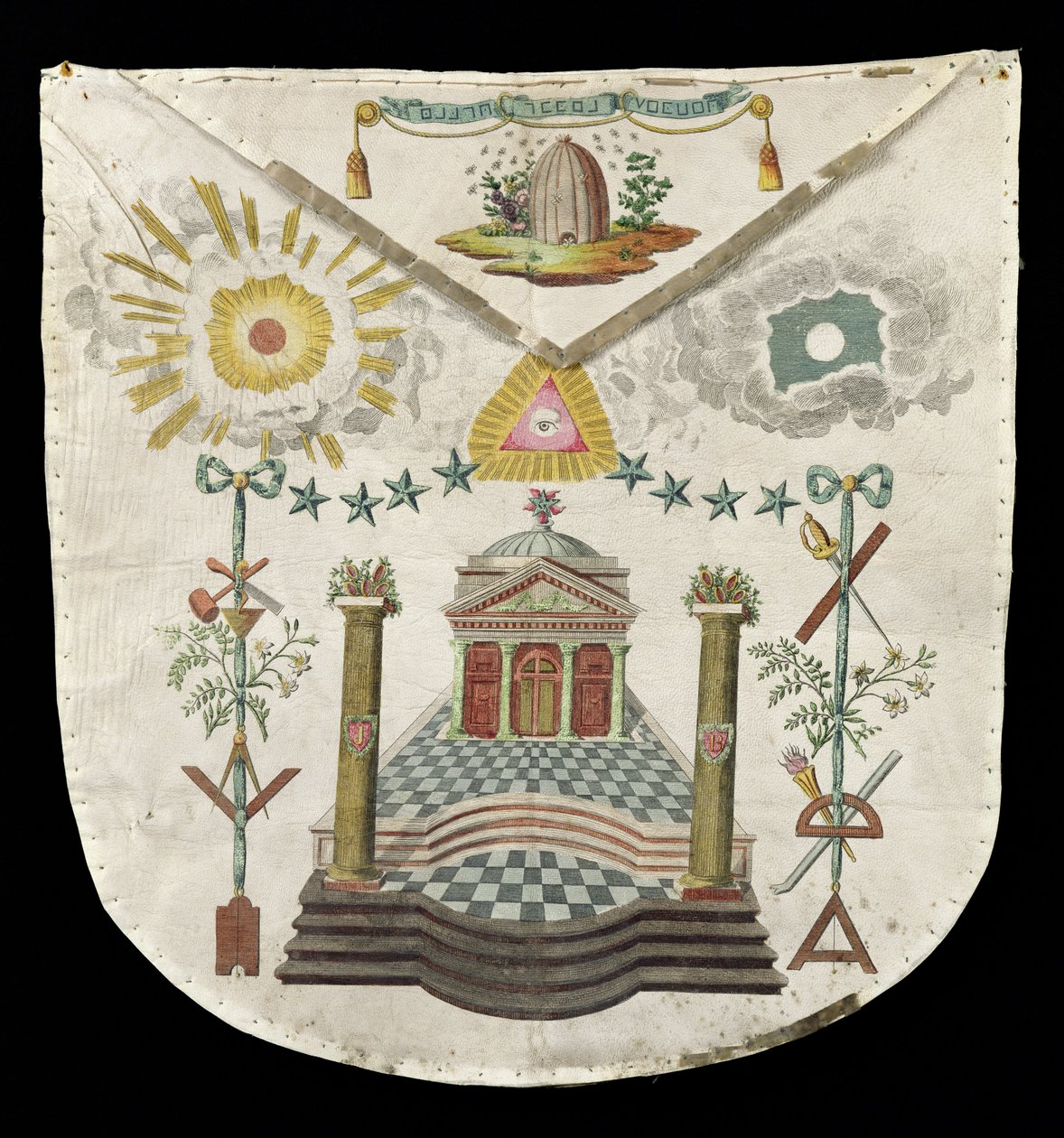 Briouden Saint-Julienin loosin mestarin esiliina (maalattua nahkaa). tekijältä French School