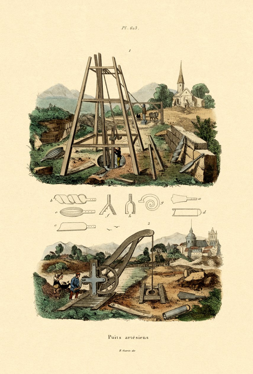 Artesian kaivo, 1833-39 tekijältä French School