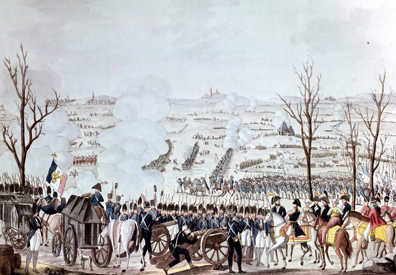 Austerlitzin taistelu, 2. joulukuuta 1805 (värikaiverrus) tekijältä French School
