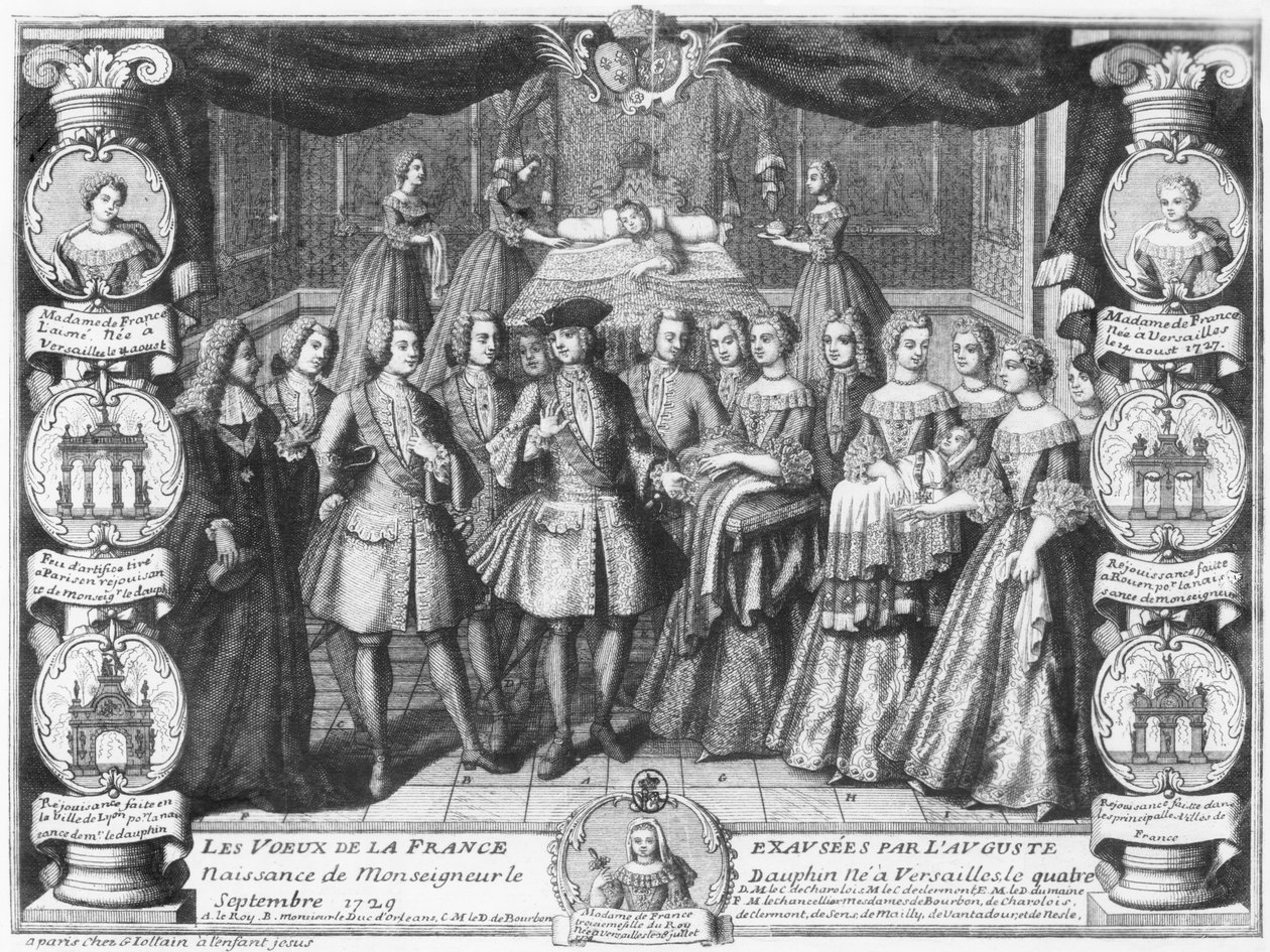 Louis, Dauphin Ranskasta, Louis XV:n poika, syntyi 4. syyskuuta 1729 tekijältä French School