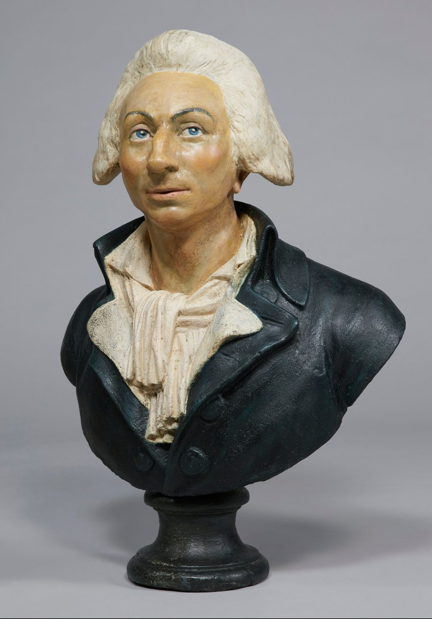 Louis Michel Le Peletier de Saint-Fargeaun (1760-93) rintakuva (monivärinen kipsi) tekijältä French School
