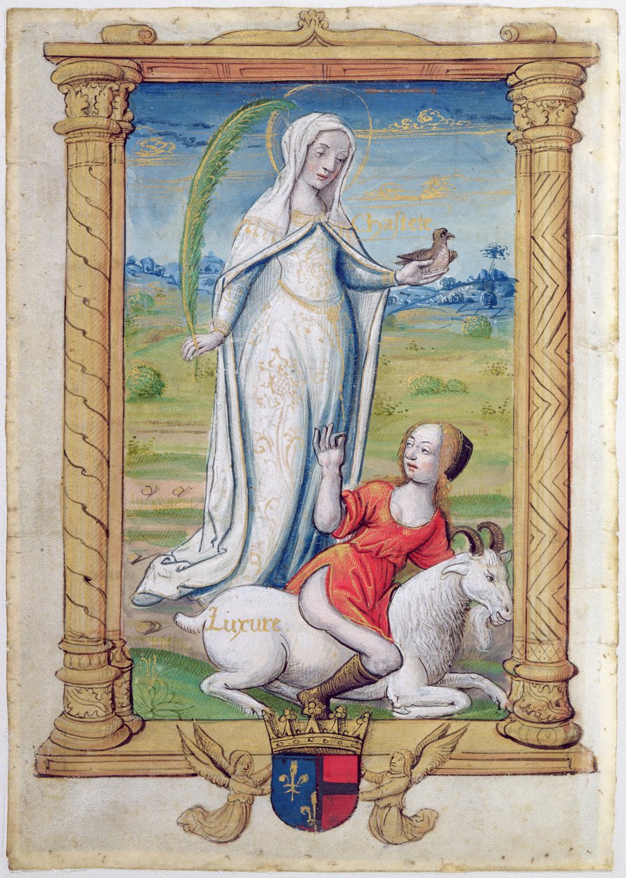 CL 22718 F Chasity Against Lust, "Rondeaux des Vertuksesta" luotu Louise de Savoielle tekijältä French School