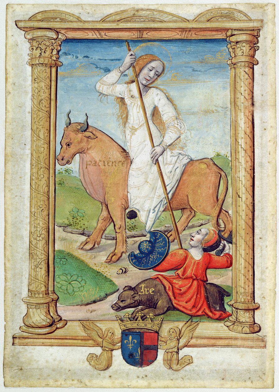 CL 22718D Patience Against Wrath, "Rondeaux des Vertus", luotu Louis de Savoielle tekijältä French School