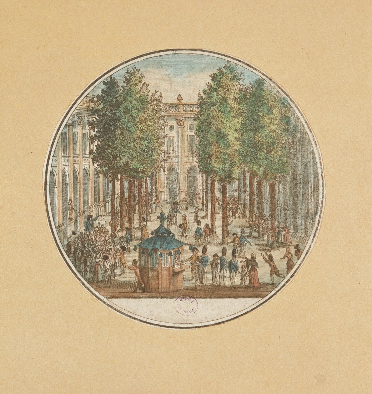Camille Desmoulins puhumassa Palais Royalissa 12. heinäkuuta 1789 tekijältä French School