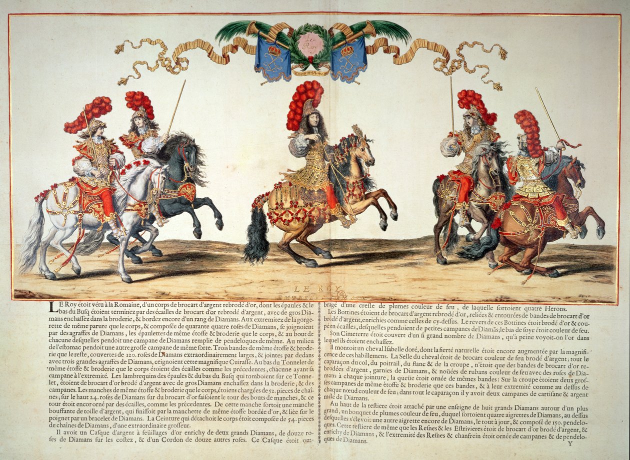 Ludvig XIV:n (1638-1715) esittämä karuselli Tuileries