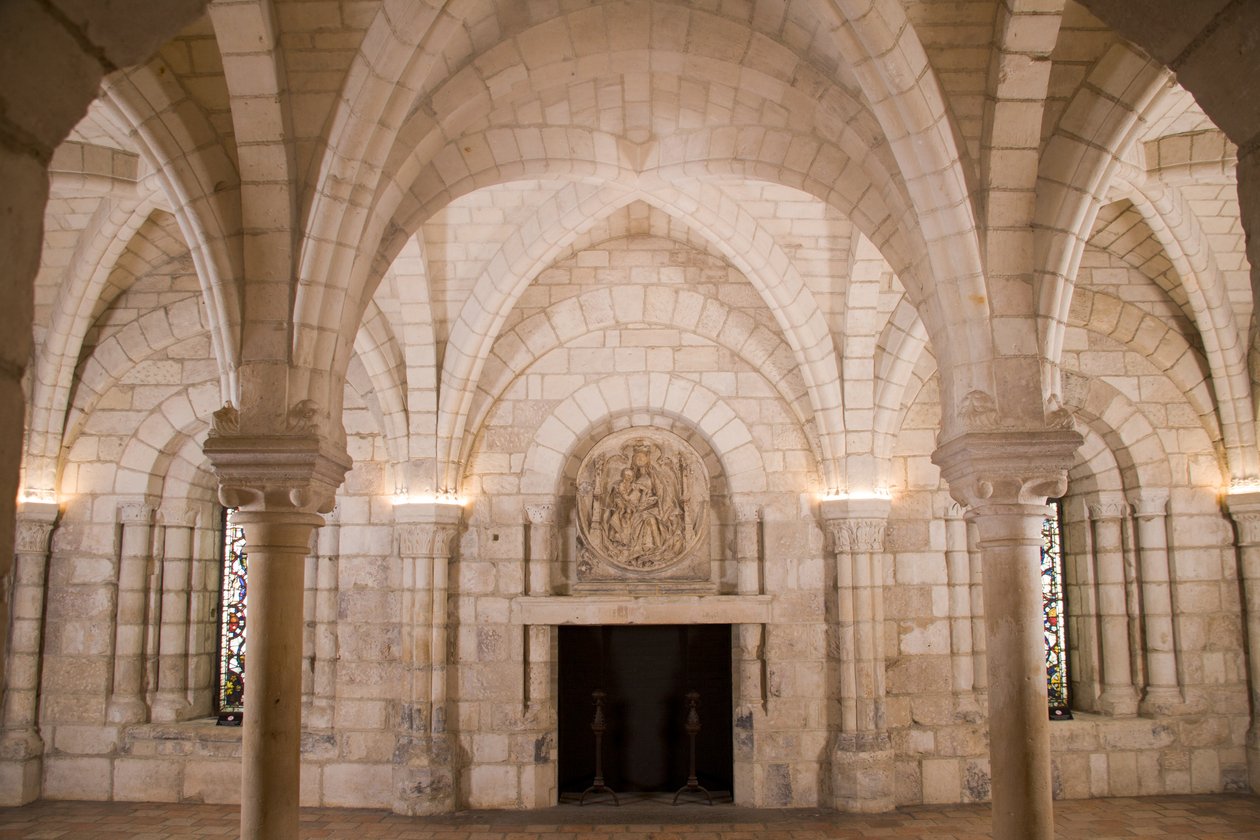 Kapitaalitalo, St Johnin benediktiiniläisluostari, 1150-90 (kalkkikivi) tekijältä French School