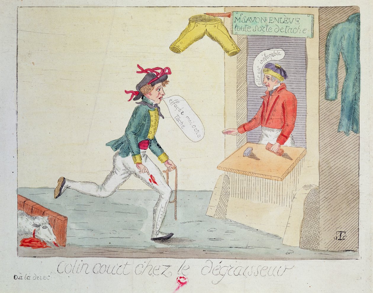 Colin Court tahranpoistoaineissa, 1814 tekijältä French School