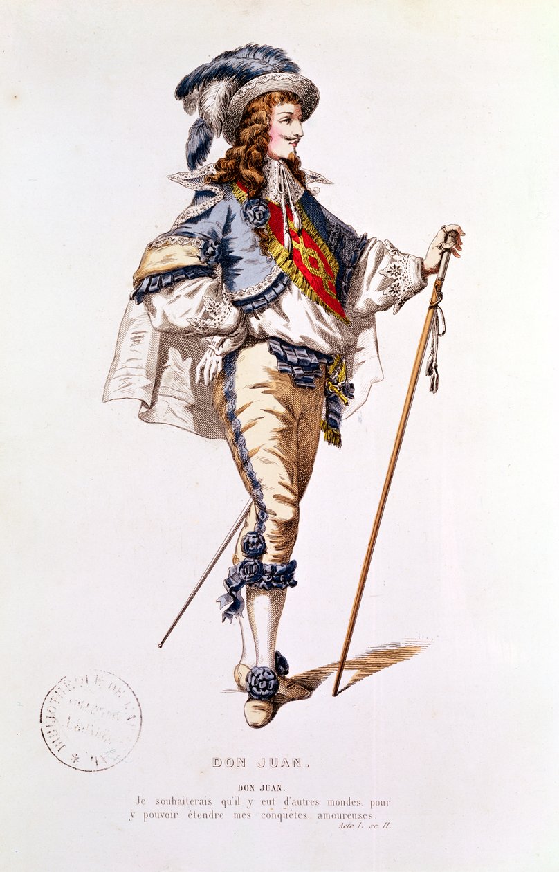 Pukusuunnittelu Molieren Don Juanille (1622-73) tekijältä French School