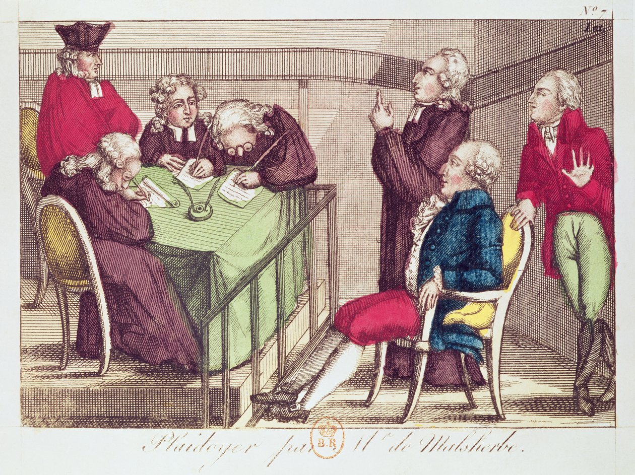 Monsieur de Malesherbesin (1721-94) puolustuspuhe 26. joulukuuta 1792 kuningas Ludvig XVI:n (1754-93) oikeudenkäynnin aikana. tekijältä French School
