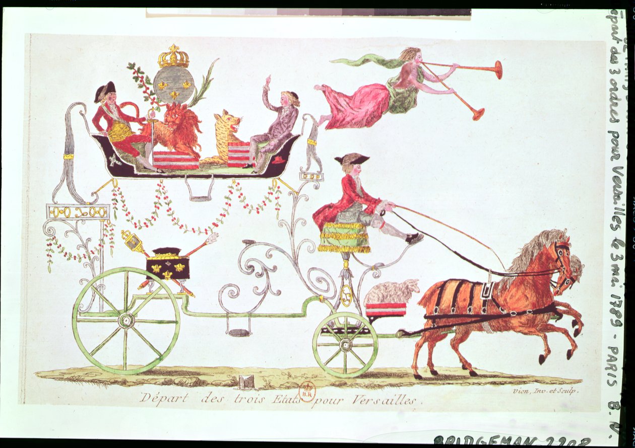 Kolmen ritarikunnan lähtö Versaillesiin, 3. toukokuuta 1789 tekijältä French School
