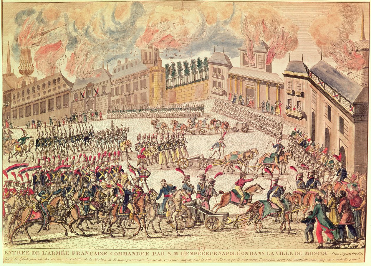 Keisari Napoleonin komentaman Ranskan armeijan tulo Moskovaan, 14. syyskuuta 1812 tekijältä French School