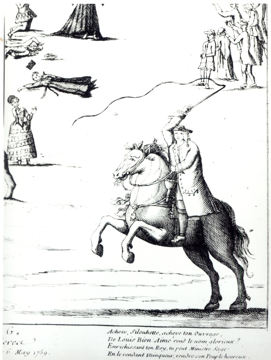 Etienne de Silhouette (1704-67) Farmers Generalia vastaan tekijältä French School