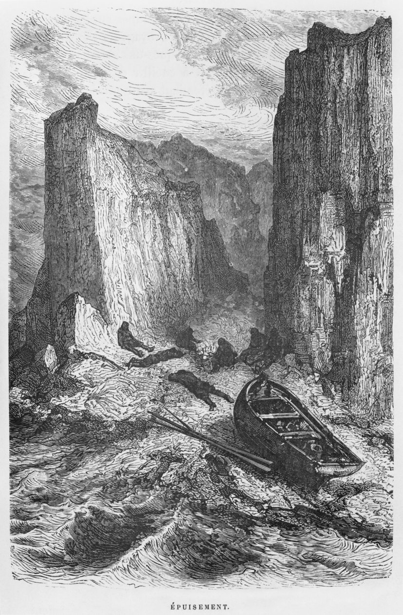 Uupumus, kuvitus Julius Prayerin (1841-1915) Expedition du Tegetthoffista tekijältä French School