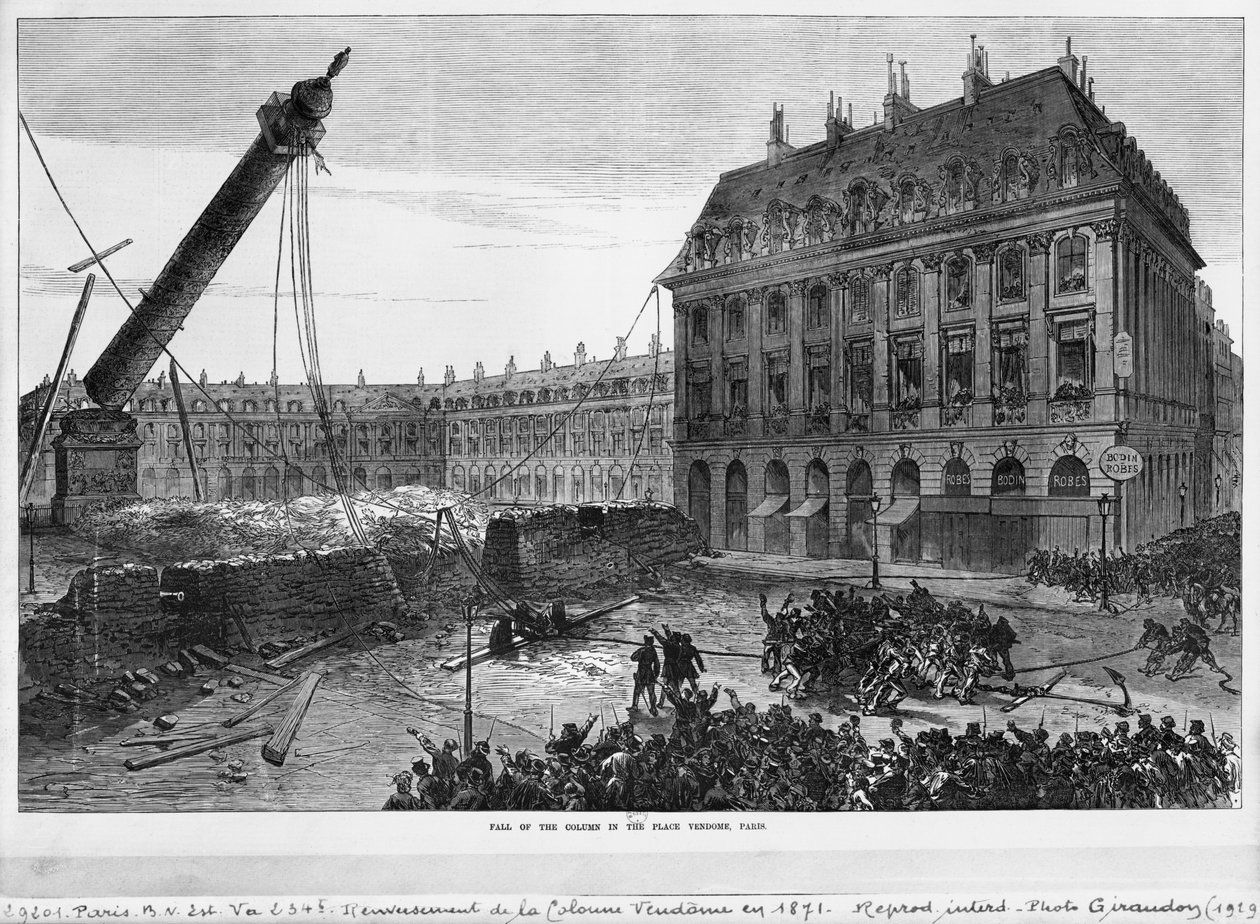 Pylvään putoaminen Place Vendomessa, Pariisissa, 1871 tekijältä French School