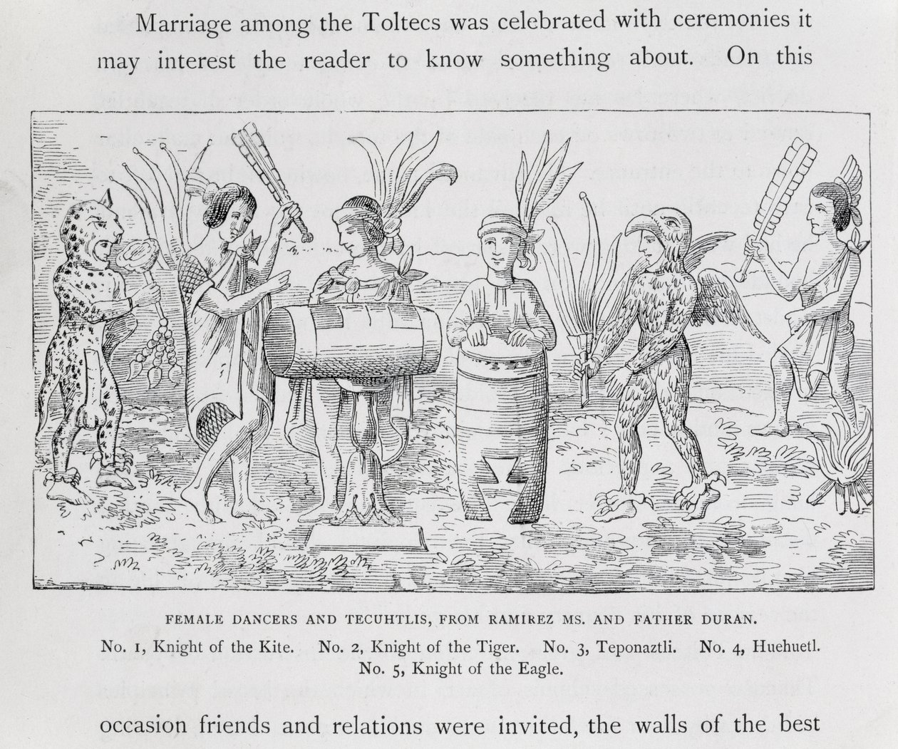 Mga Babaeng Mananayaw at Tecuhtlis, mula sa Ramirez Codex at Padre Duran, mula sa 