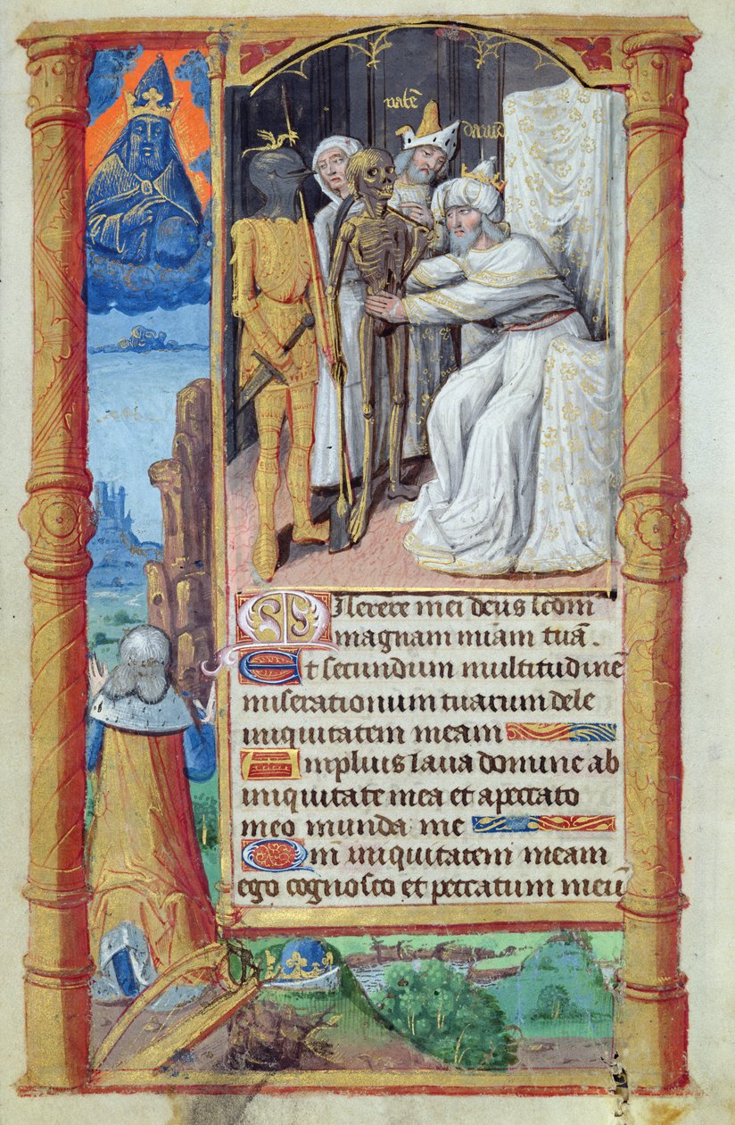 Fol.52v The Death of David, kirjasta Heures a l