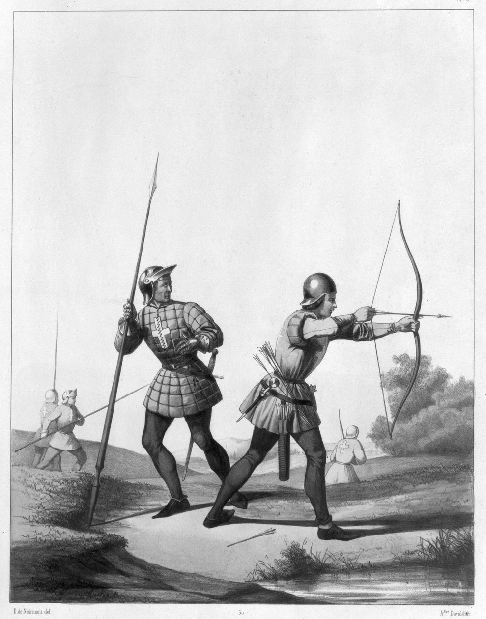 Vapaat jousimiehet Ludvig XI:n hallituskaudella (1461-83) tekijältä French School