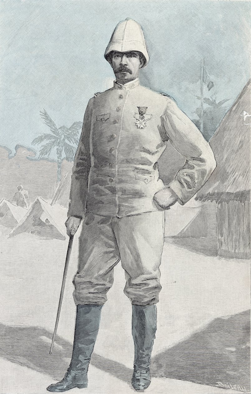 Kenraali Alfred Amedee Dodds (1842-1922) tekijältä French School