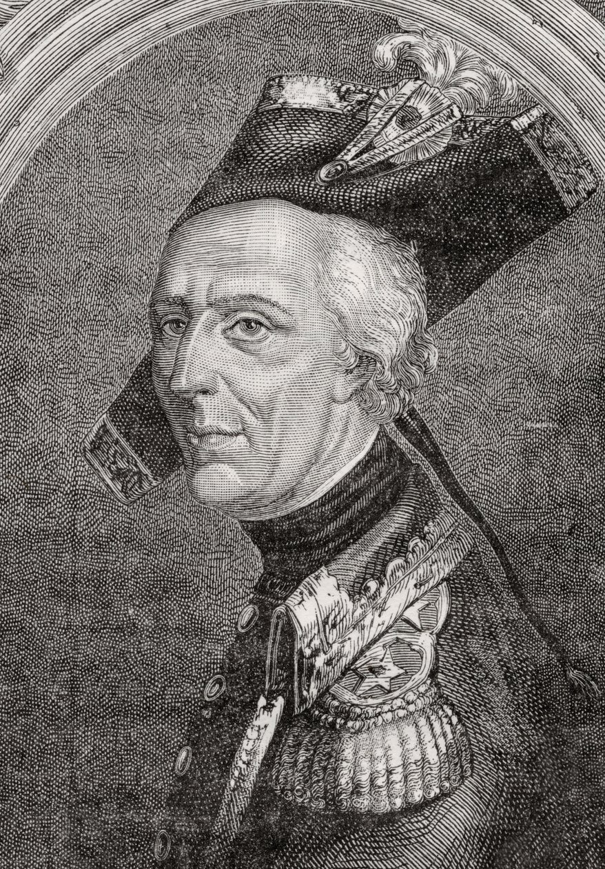 Kenraali Luc Auguste Dagobert de Fontenaille (1736-94) tekijältä French School