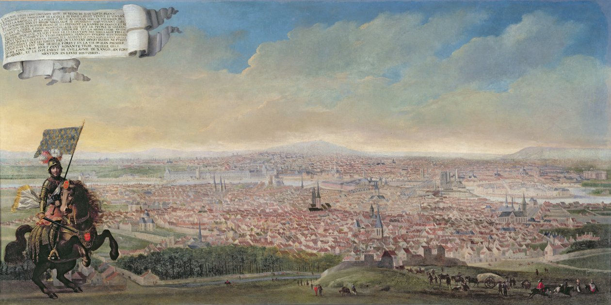 Yleisnäkymä Pariisiin Faubourg Saint-Jacquesista, n. 1640 tekijältä French School