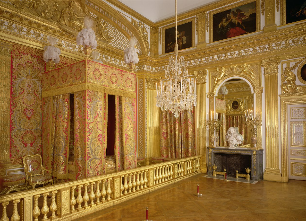 Ludvig XIV:n makuuhuoneen sisustus, 1701-23 tekijältä French School