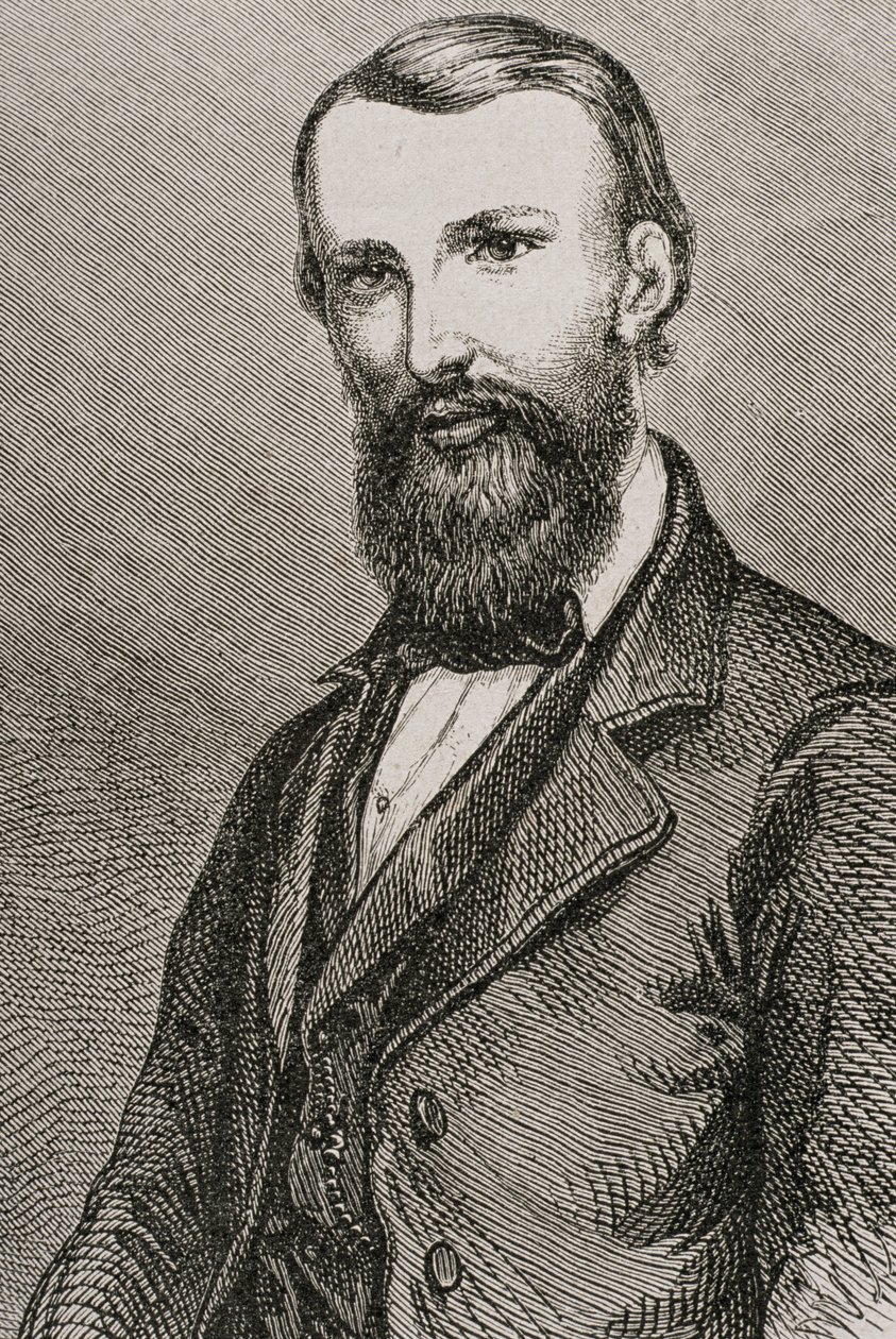 John William Wills (1834-61), englantilainen tutkimusmatkailija, Pariisissa 1860-luvulla julkaistusta Le Tour du Mondesta tekijältä French School