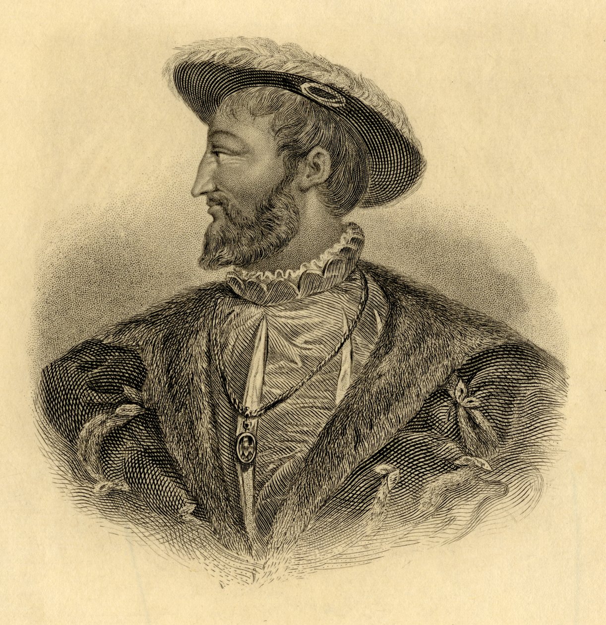 Kuningas Francois I (1494-1547) tekijältä French School