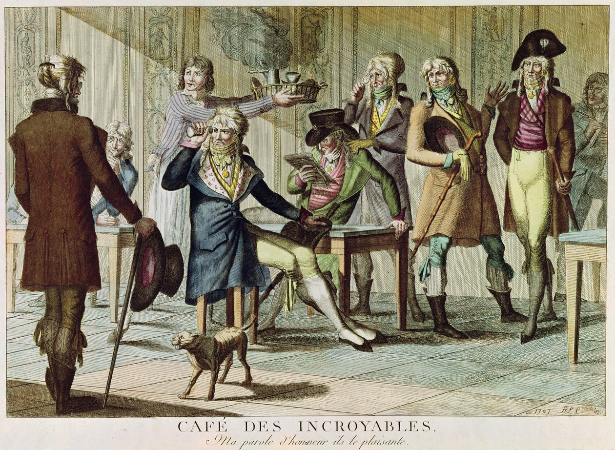 Le Cafe des Incroyables, 1797 tekijältä French School