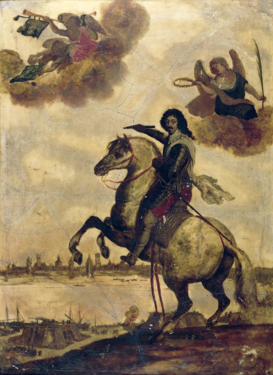 Ludvig XIII (1601-43) La Rochellen piirityksessä tekijältä French School