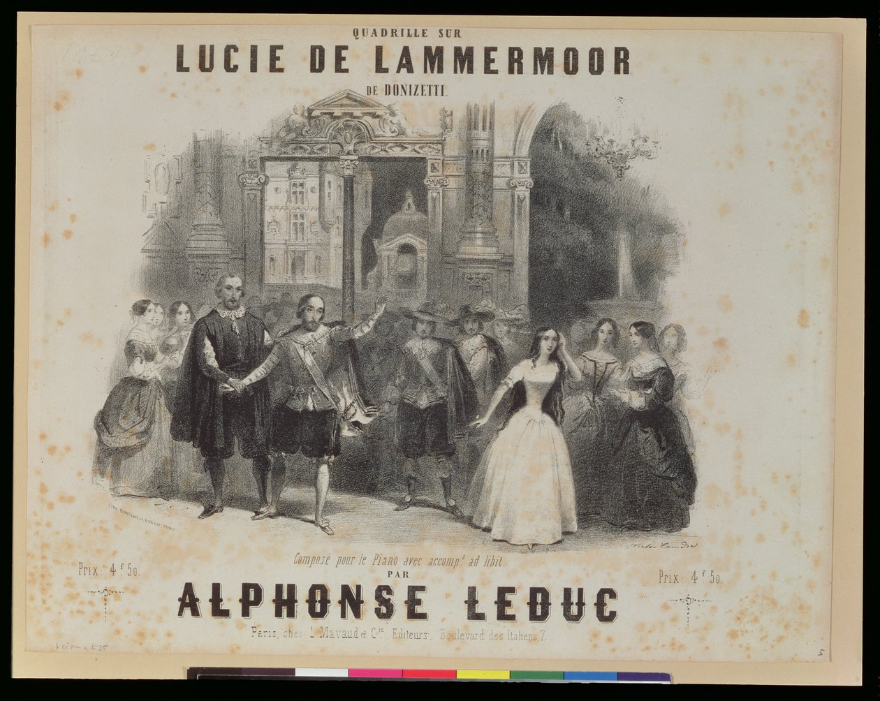 Gaetano Donizettin (1797-1848) "Lucia de Lammermoor". tekijältä French School