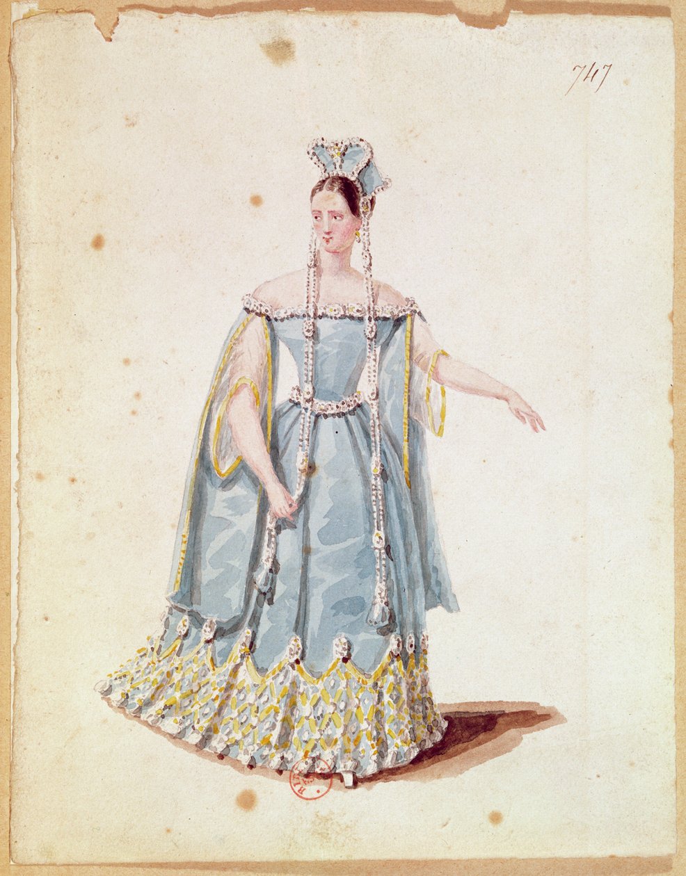 Mademoiselle Georges elokuvassa Isabeau de Baviere tekijältä French School