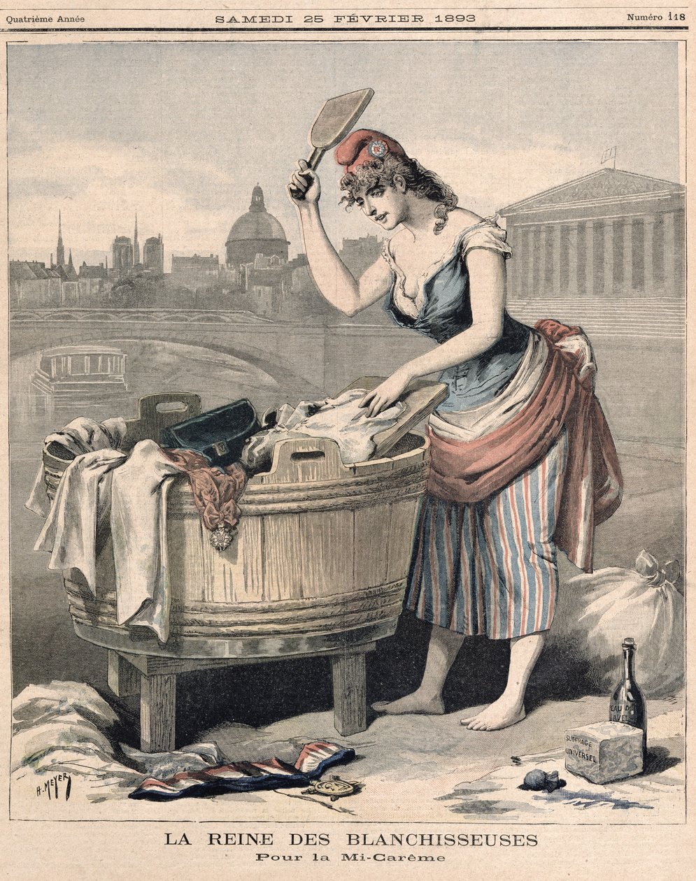 "Marianne, the Queen of the Washerwomen", "Le Petit Journal", 25. helmikuuta 1893 tekijältä French School