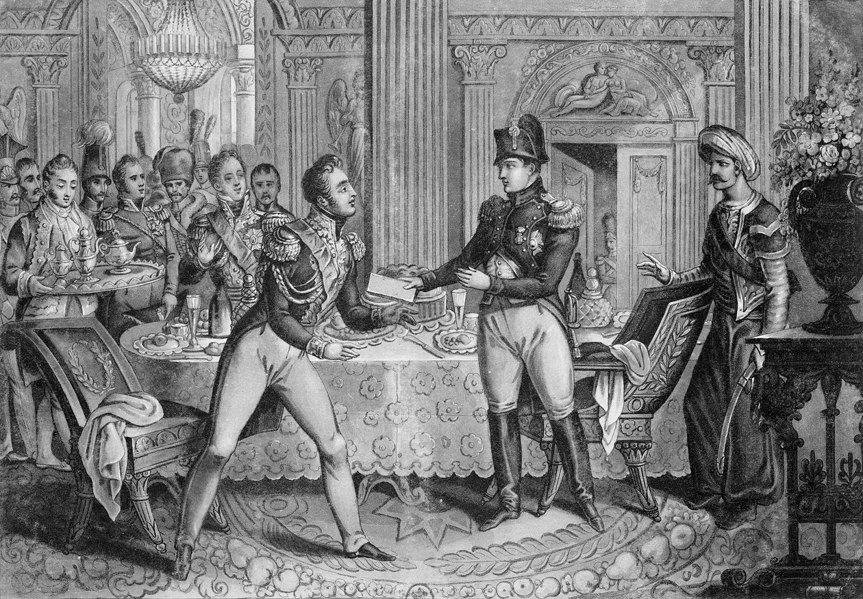 Marsalkka Pierre Francois Joseph Lefebvre (1755-1820) Napoleonin (1769-1821) luoma Dantzigin herttua Dantzigin piirityksen jälkeen, 26. toukokuuta 1807 tekijältä French School