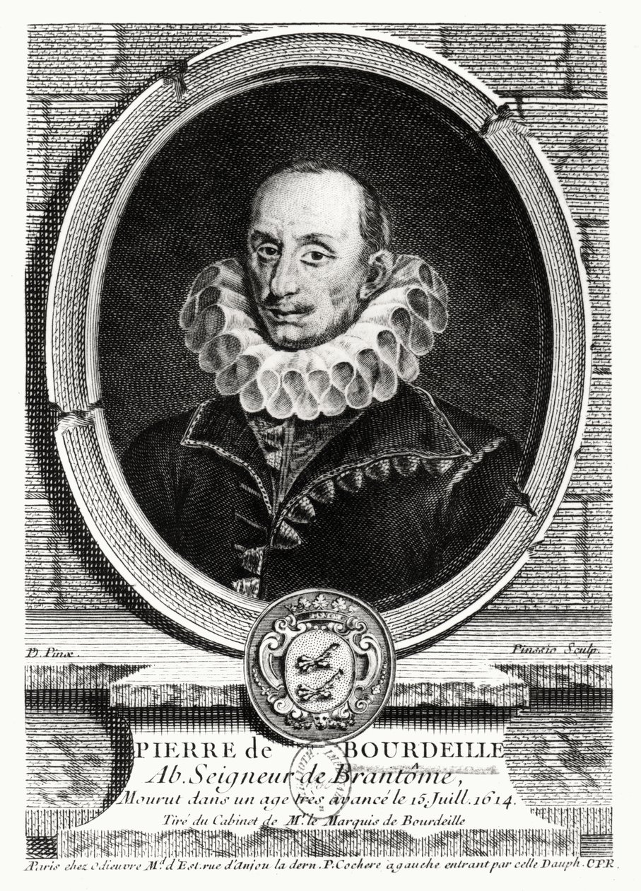 Pierre de Bourdeillen (1540-1614) Brantomen apottin mitalimuotokuva tekijältä French School